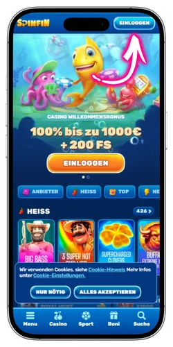 Sweet Bonanza 2500 Spielanleitung Schritt 2: Anmelden und Slot im Katalog aufrufen